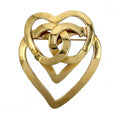 Chanel Brooch CC Logo Double Motif Vintage
