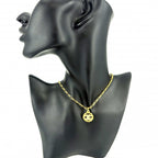 Chanel Necklace CC Logo Curl Vintage Chain Rhinestone Gold — view 3