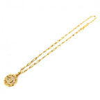 Chanel Necklace CC Logo Curl Vintage Chain Rhinestone Gold — view 6