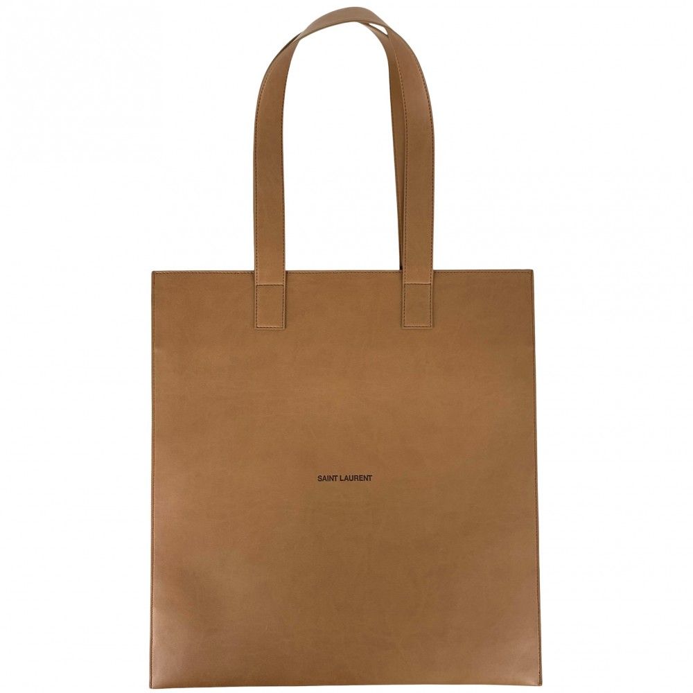 Saint Laurent Paris Tote Rive Droite Handbag Leather Brown — view 2