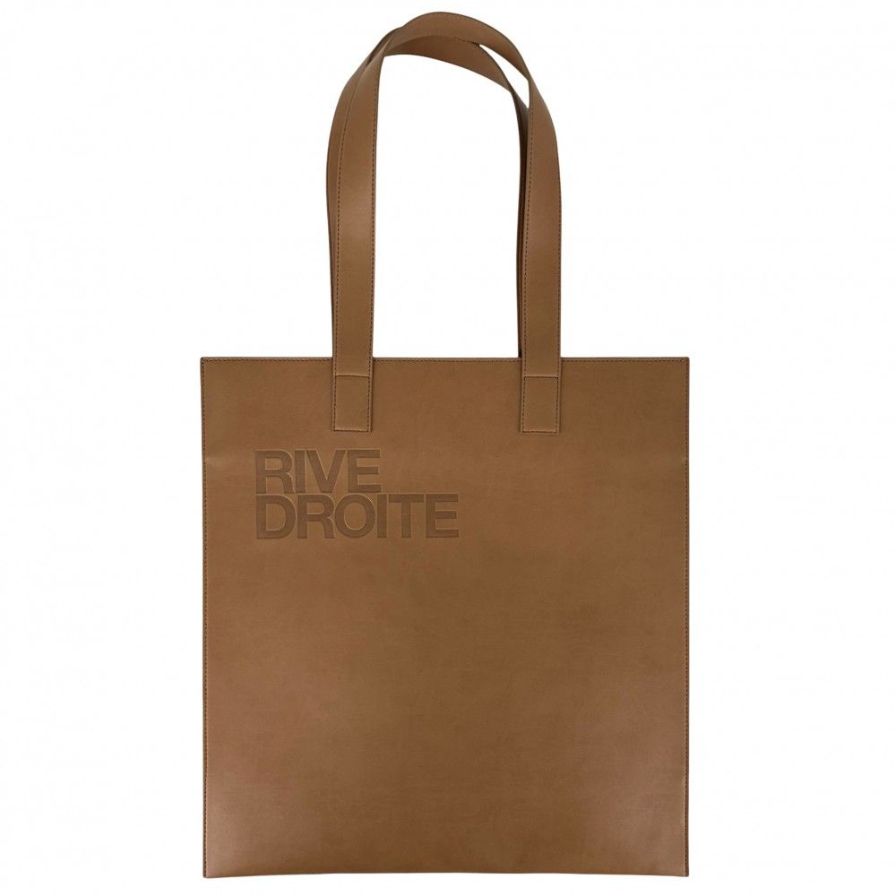 Saint Laurent Paris Tote Rive Droite Handbag Leather Brown