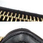 Celine Shoulder Bag Pochette Cuill Triomphe Crossbody Leather Black Gold — view 5