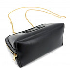 Celine Shoulder Bag Pochette Cuill Triomphe Crossbody Leather Black Gold — view 3