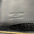 Saint Laurent Shoulder Bag Black Gold YSL Logo — view 7