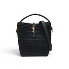 Saint Laurent Shoulder Bag Black Gold YSL Logo