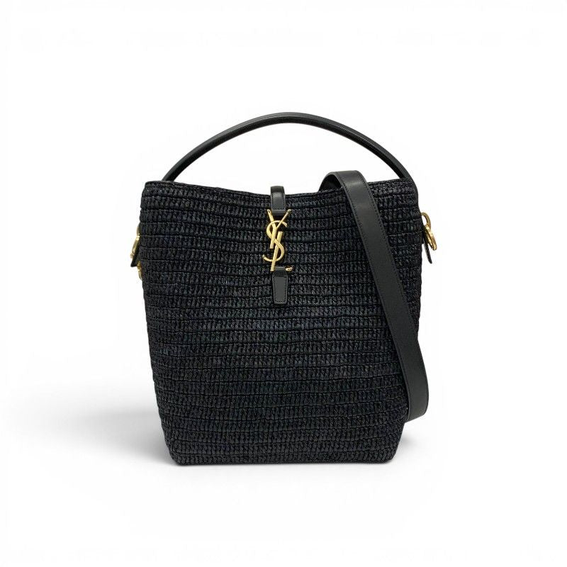 Saint Laurent Shoulder Bag Black Gold YSL Logo