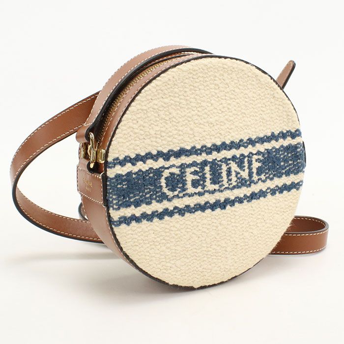 Celine Crossbody Shoulder Bag Cotton Leather