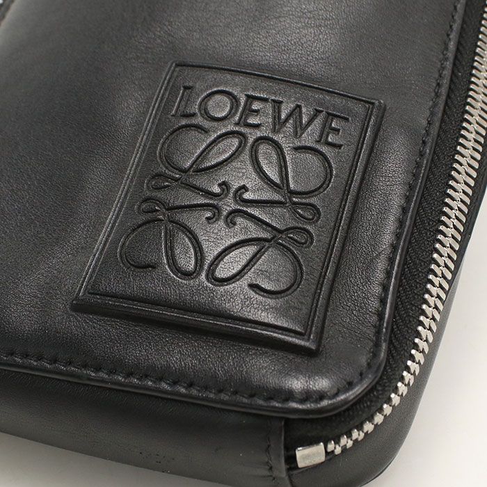 Loewe Vertical Crossbody Pocket Anagram Shoulder Bag Satin Calf — view 4