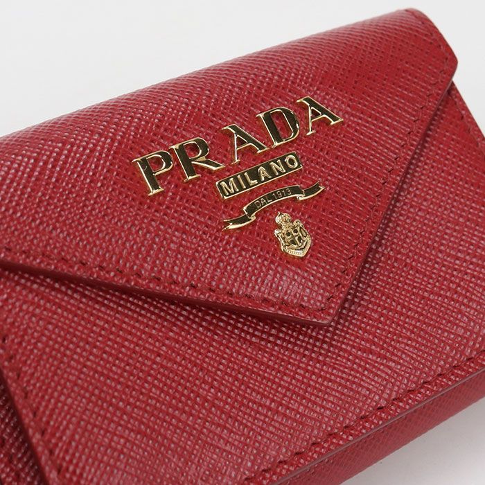 Prada Saffiano Leather Trifold Wallet Calf — view 7