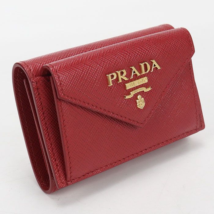 Prada Saffiano Leather Trifold Wallet Calf
