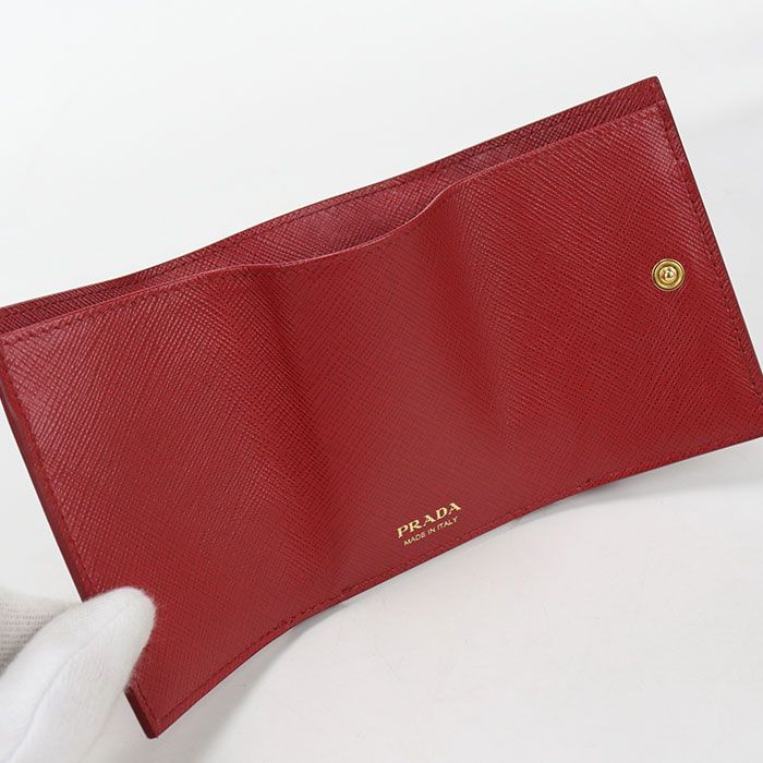 Prada Saffiano Leather Trifold Wallet Calf — view 3