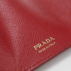 Prada Saffiano Leather Trifold Wallet Calf — view 8