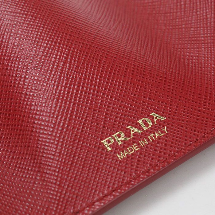 Prada Saffiano Leather Trifold Wallet Calf — view 8