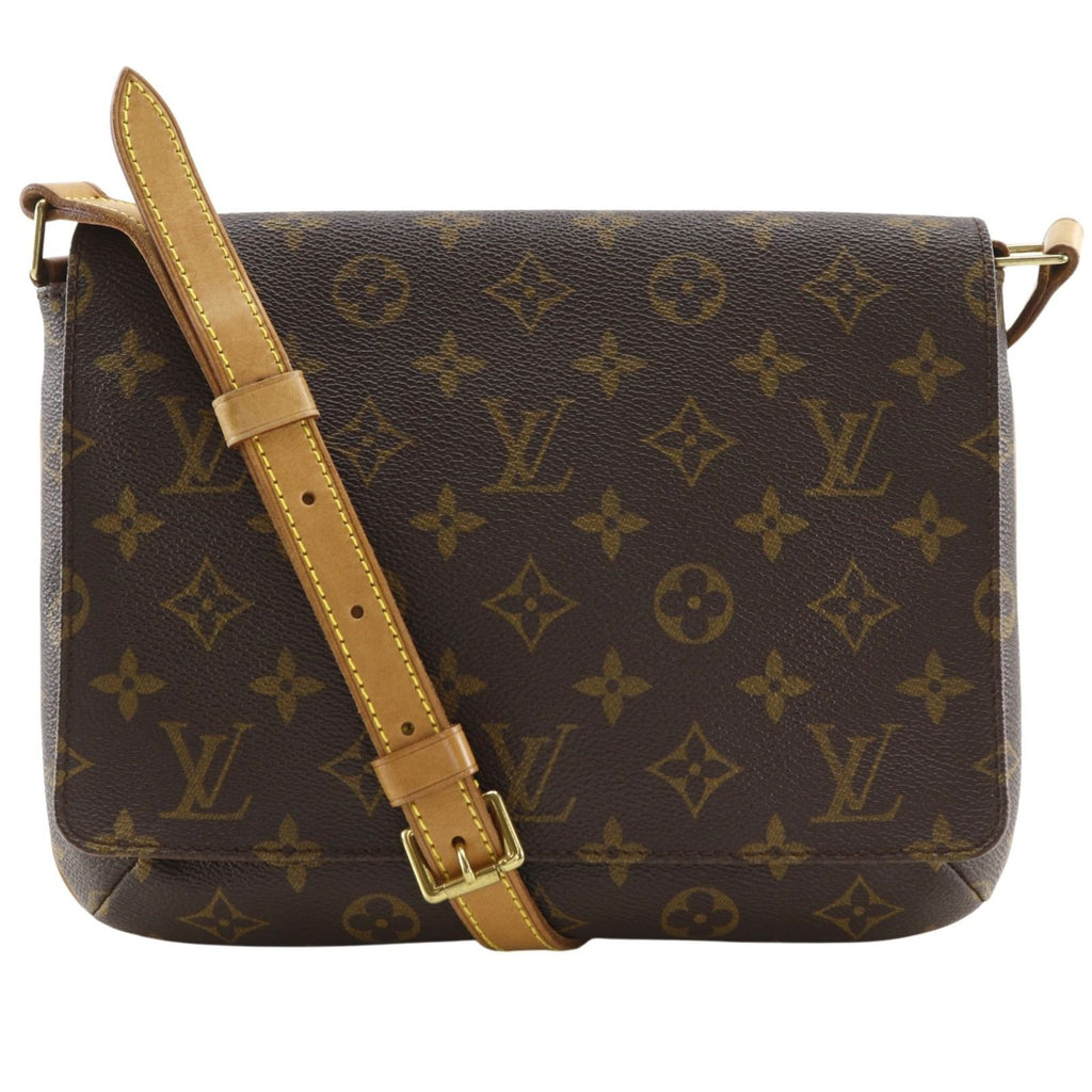 Louis Vuitton Musette Tango Short Shoulder Monogram Canvas Brown