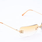 Chanel Rimless Sunglasses Eyewear CC Logo Rhinestone — view 4