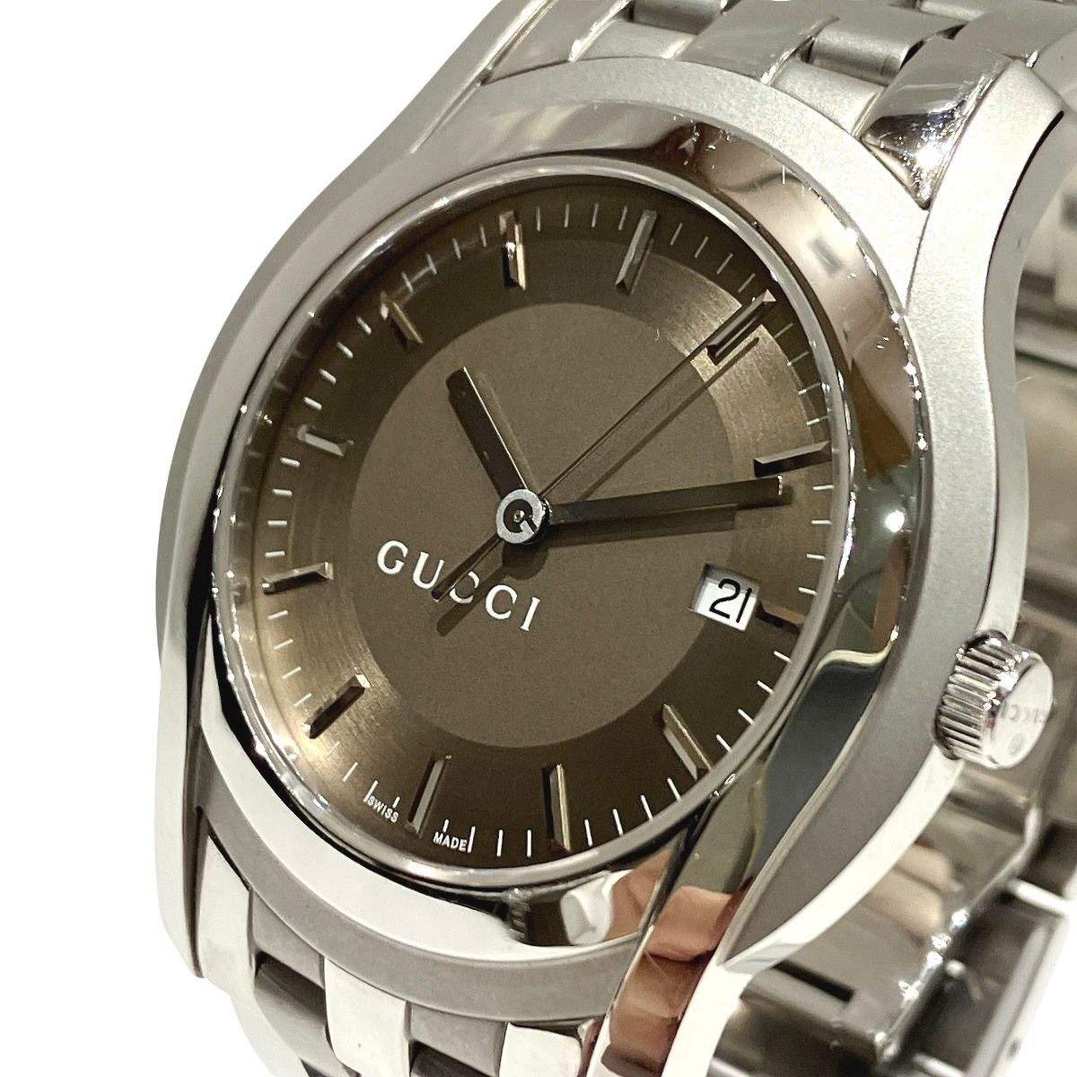 Gucci Watch SS Quartz Champagne Gold Dial — view 4