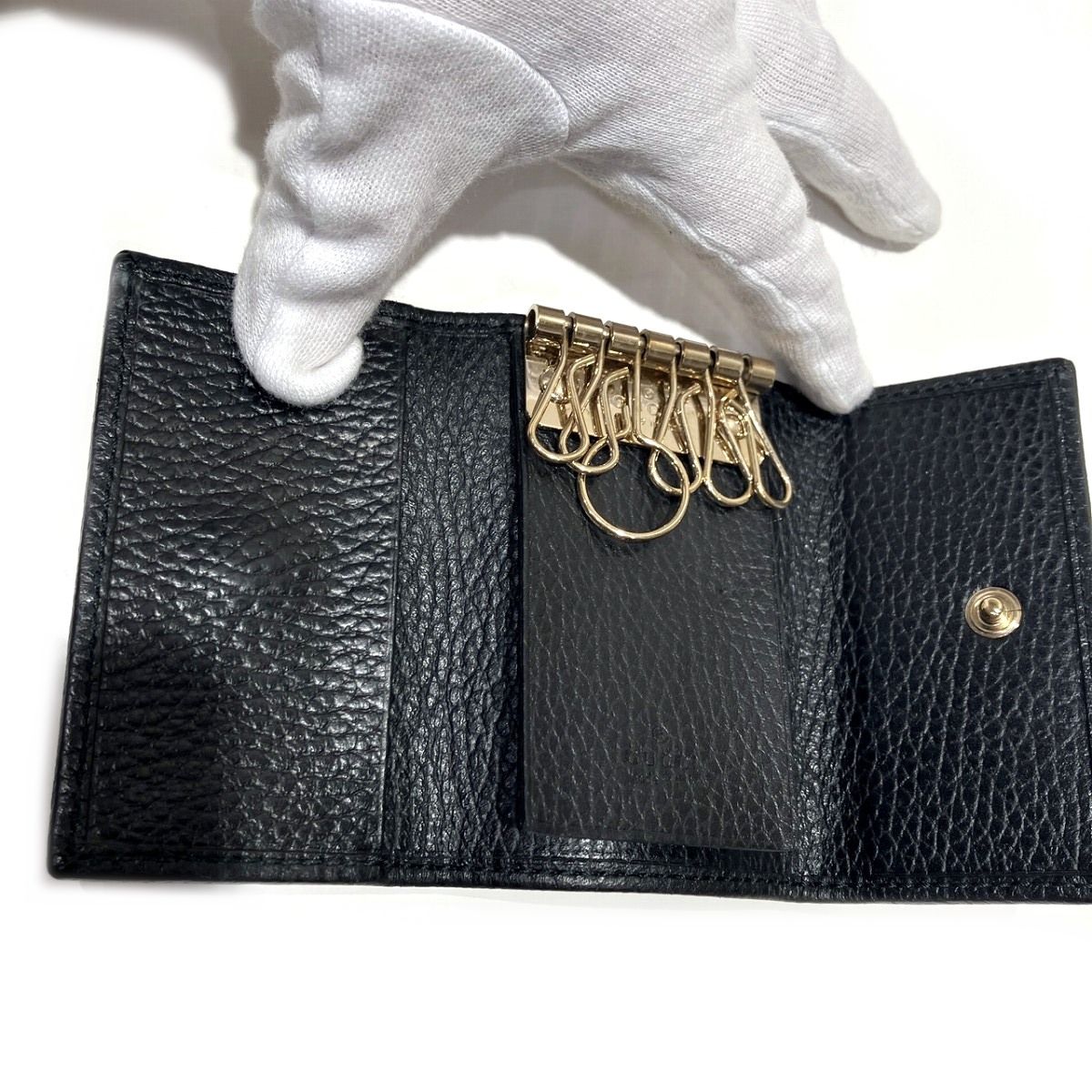 Gucci Key Case Leather Key Holder — view 3
