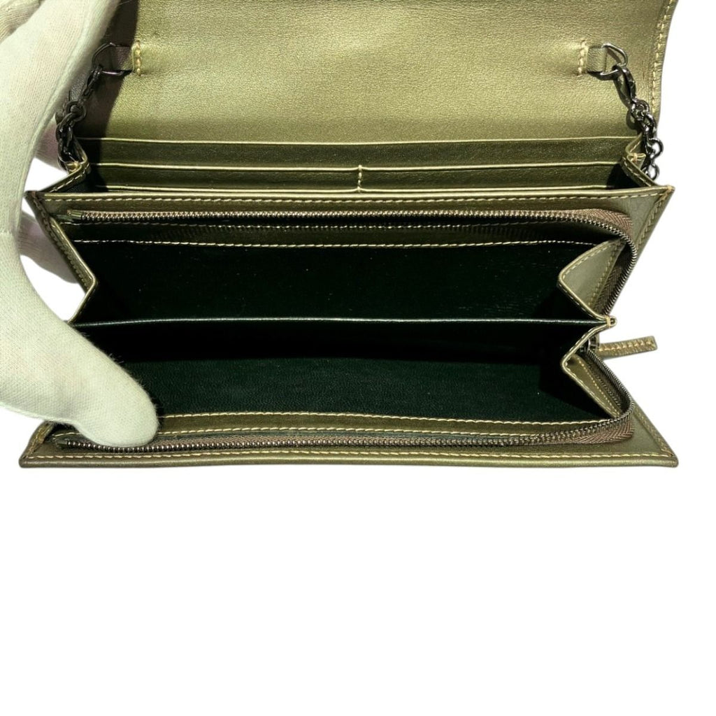 Gucci Chain Wallet Guccissima Bifold Leather GG Supreme Shoulder — view 6