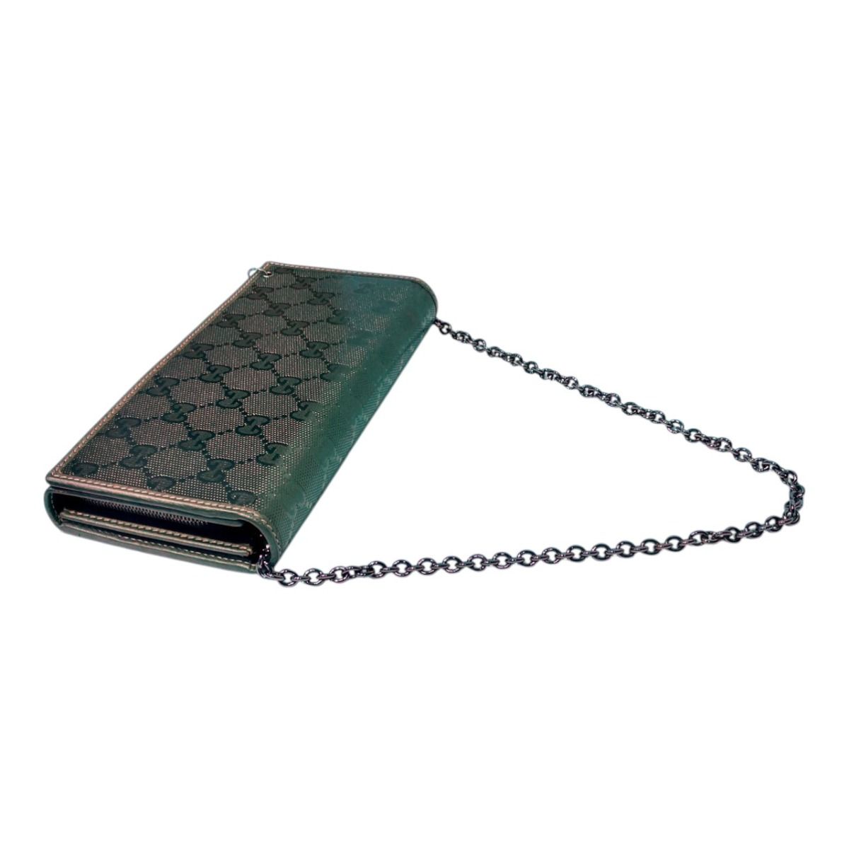 Gucci Chain Wallet Guccissima Bifold Leather GG Supreme Shoulder — view 7