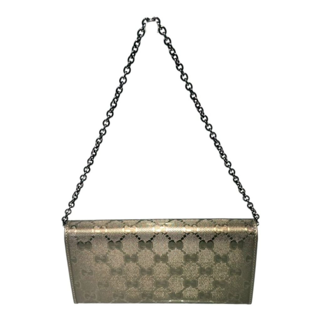 Gucci Chain Wallet Guccissima Bifold Leather GG Supreme Shoulder — view 2