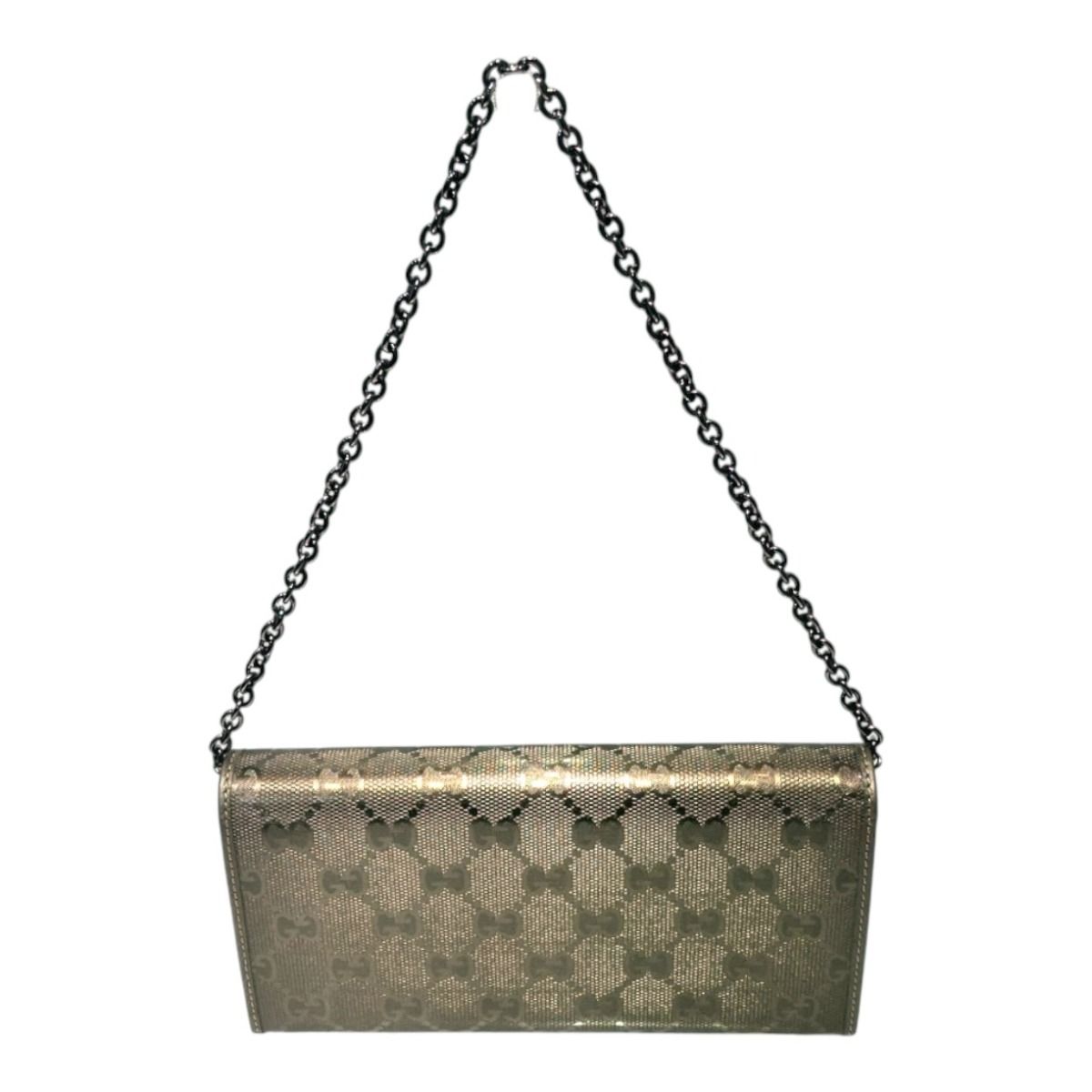 Gucci Chain Wallet Guccissima Bifold Leather GG Supreme Shoulder — view 2