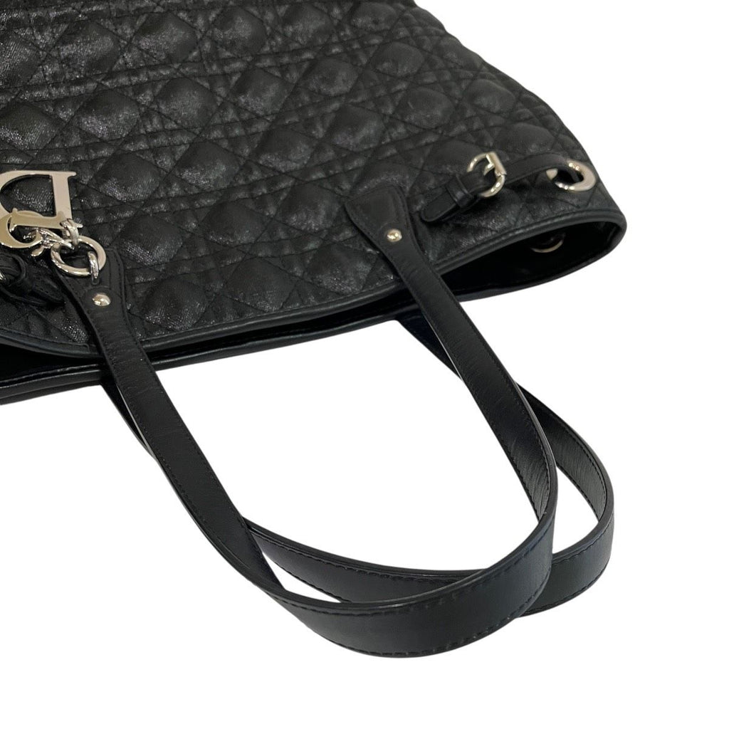 Dior Cannage Small Tote Panarea Canvas Leather — view 9