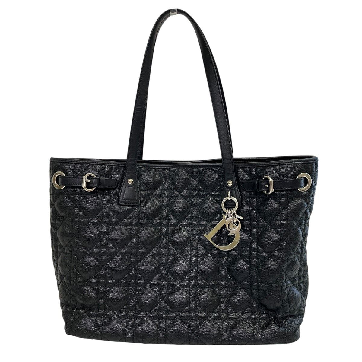 Dior Cannage Small Tote Panarea Canvas Leather