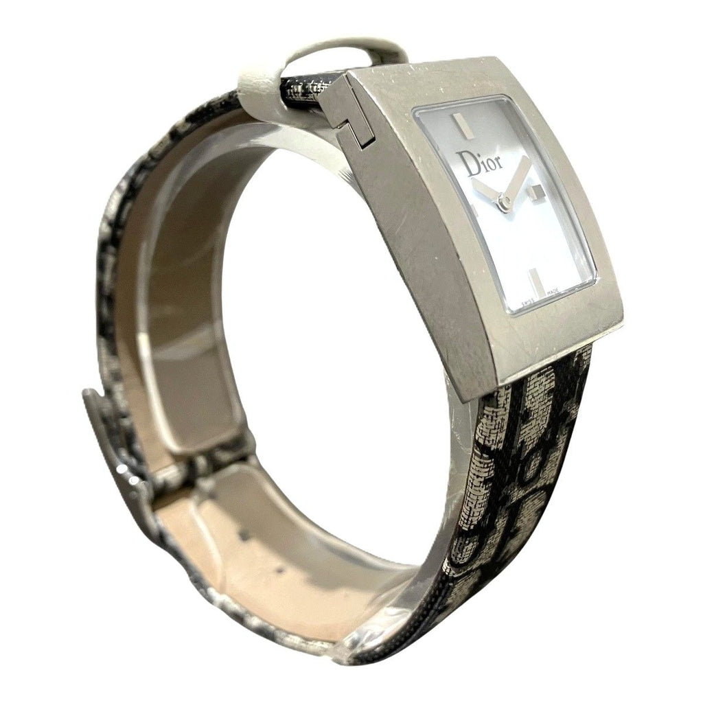 Dior Maris Square Watch SS Leather Quartz Shell Dial — view 3