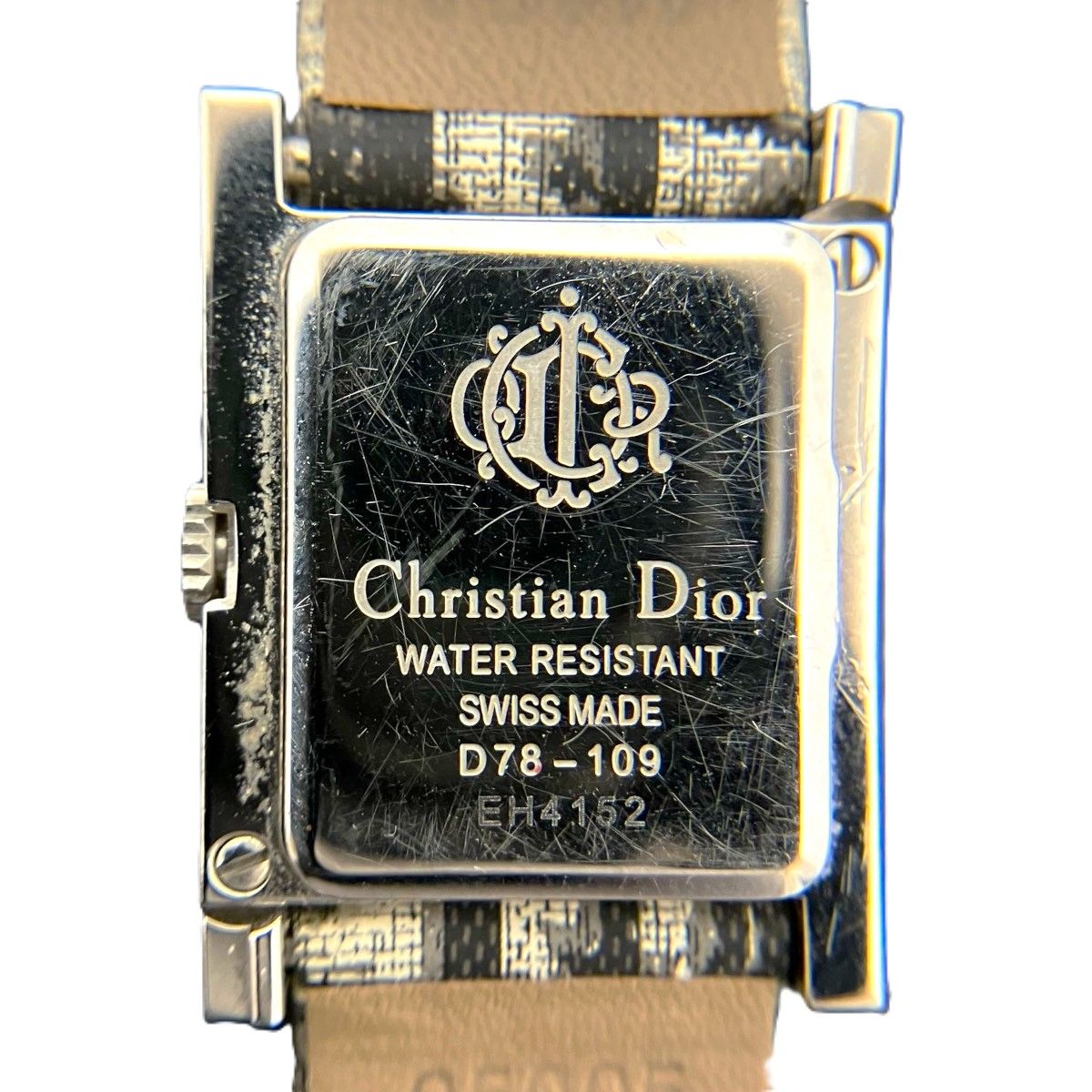 Dior Maris Square Watch SS Leather Quartz Shell Dial — view 5