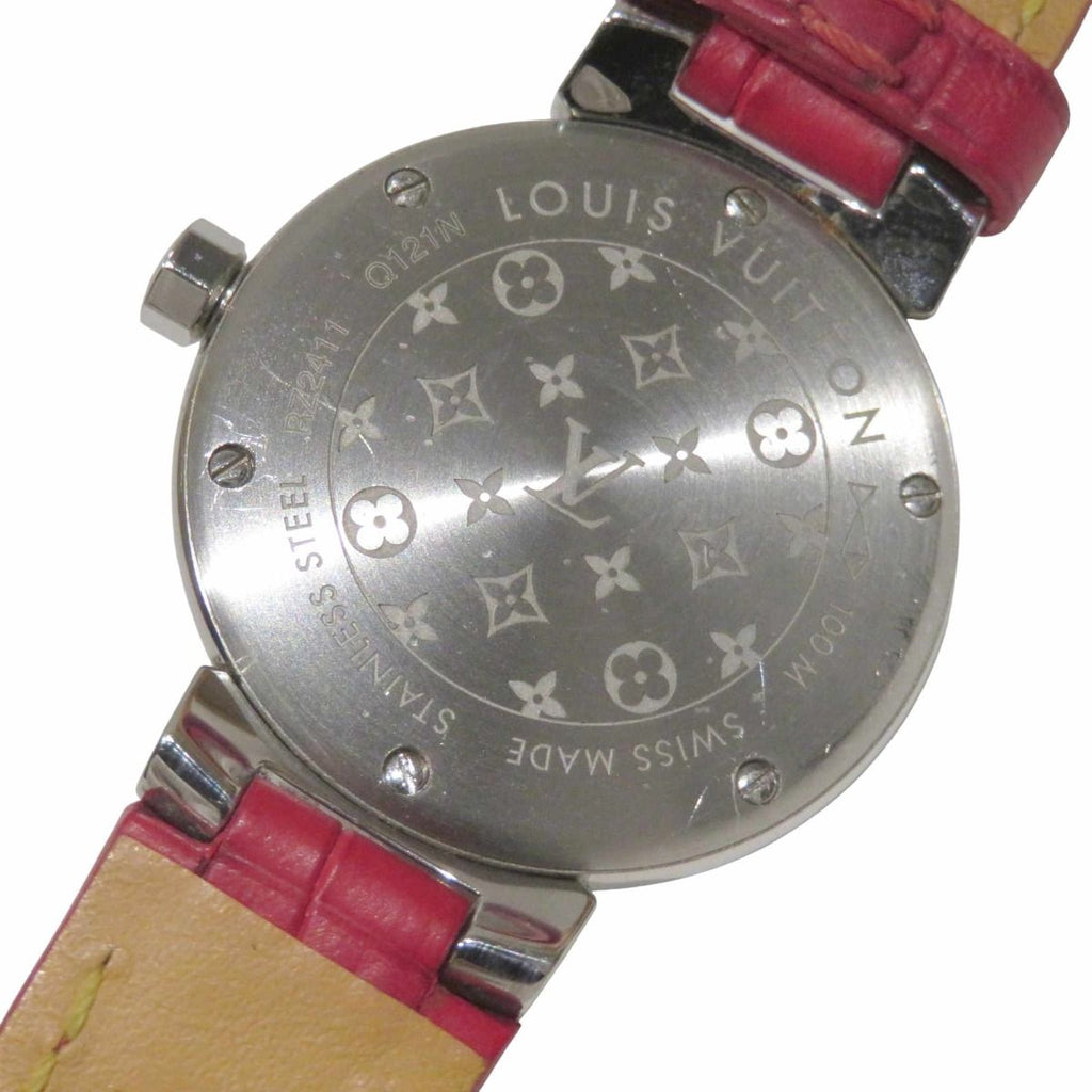 Louis Vuitton Tambour Trunks&bags Watch SS Leather Quartz Red Dial — view 5