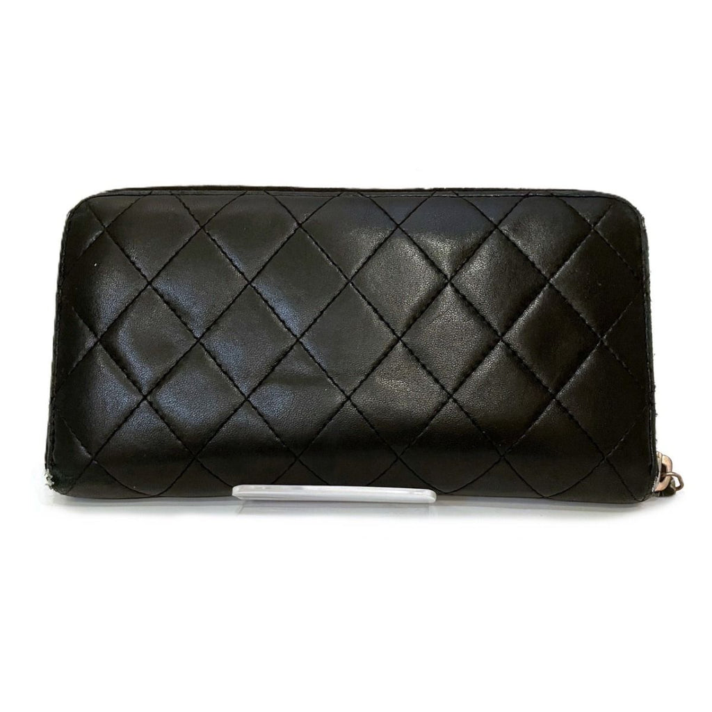 Chanel Coco Quilted Zip Around Wallet Lambskin — view 2