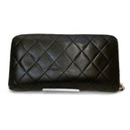 Chanel Coco Quilted Zip Around Wallet Lambskin — view 2