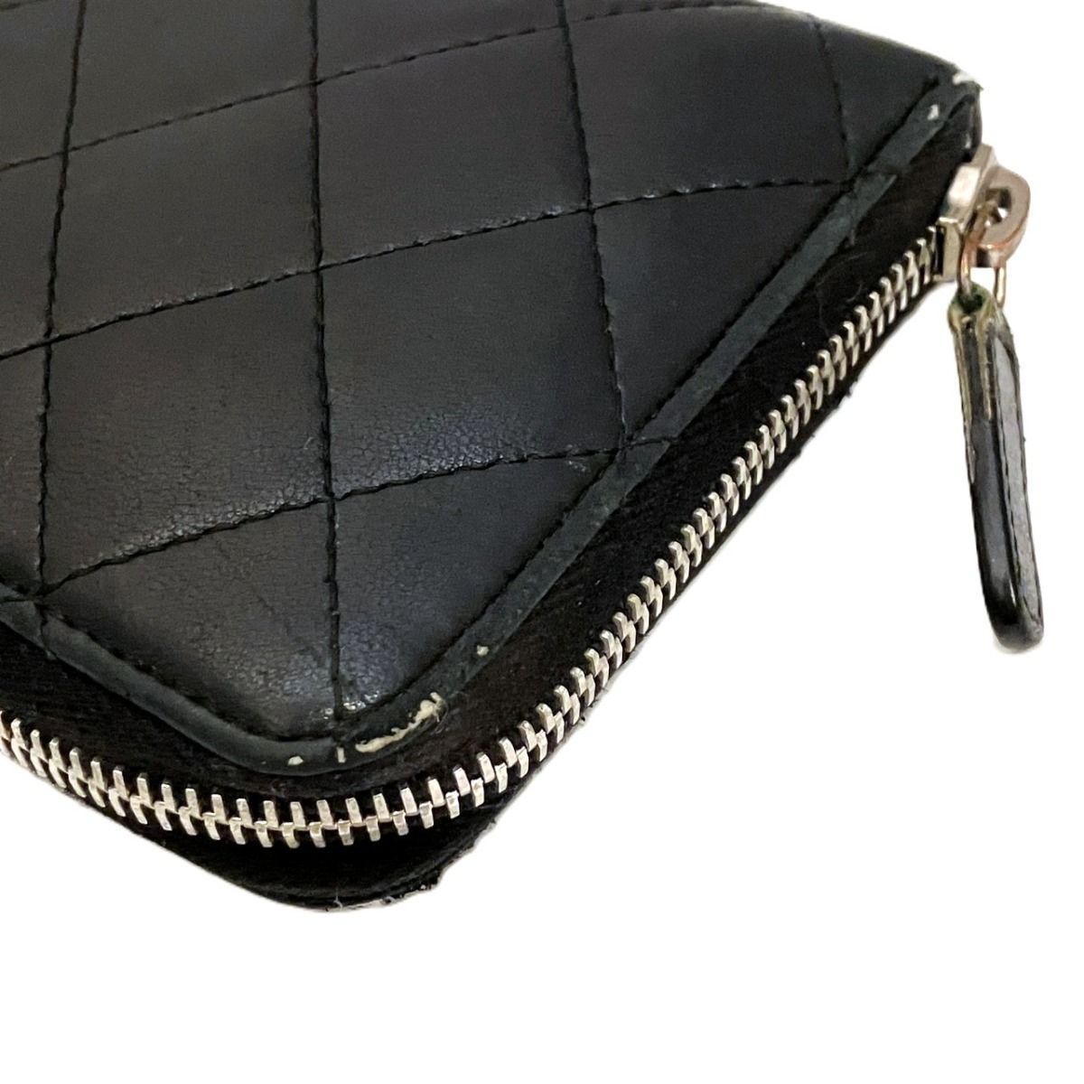 Chanel Coco Quilted Zip Around Wallet Lambskin — view 6