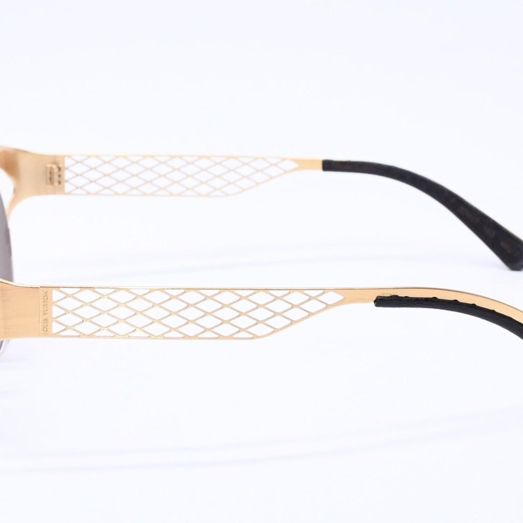 Louis Vuitton Sunglasses Leather Gold Eyewear — view 6
