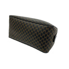 Celine Macadam Blason Triomphe Pattern Logo Leather Mini Boston Bag Black Brown — view 8