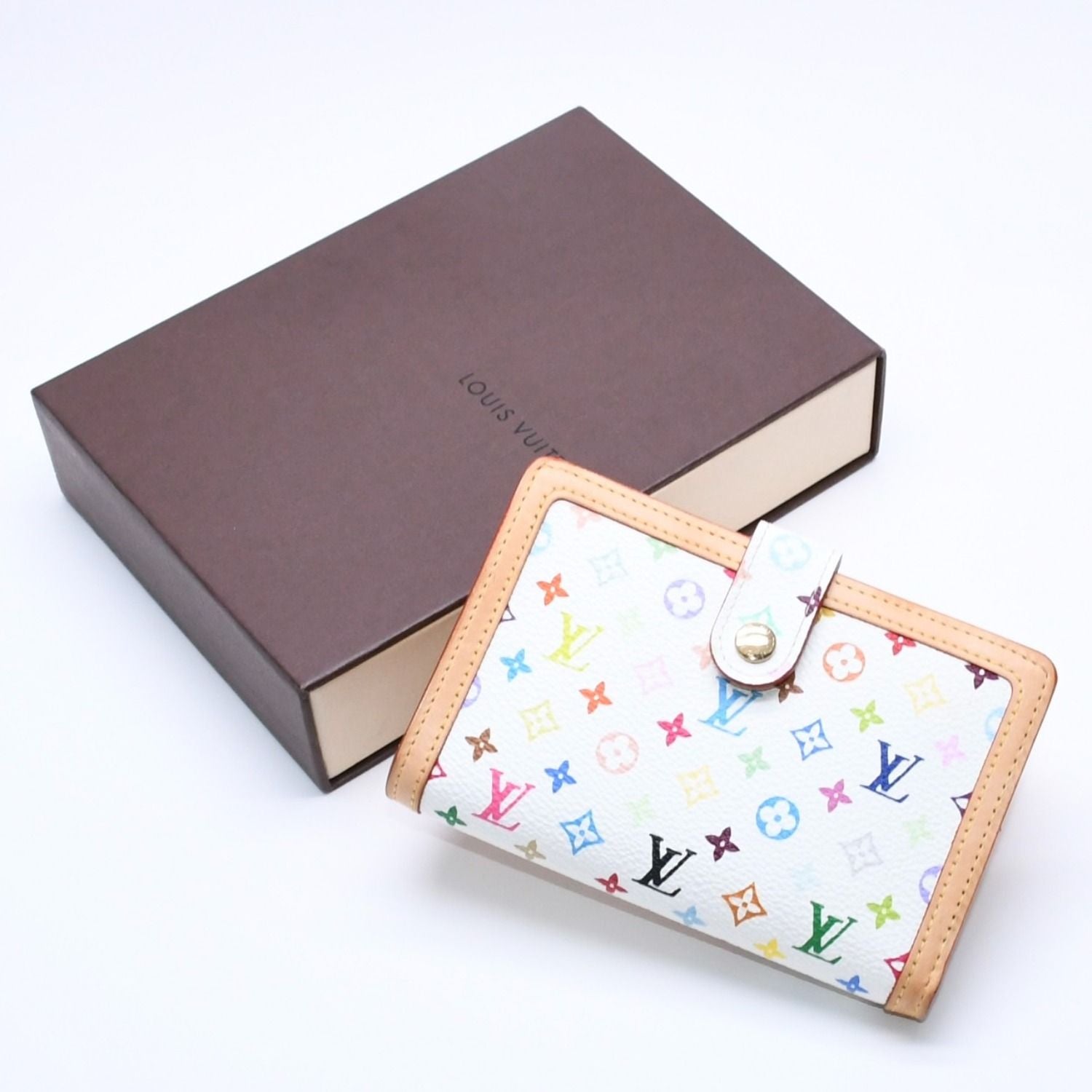 Louis Vuitton Portefeuille Vienois Bifold Wallet Monogram Multicolor White
