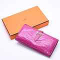 Hermes Wallet Bearn Soufflet Rose Scheherazade Purple Gold