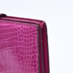 Hermes Wallet Bearn Soufflet Rose Scheherazade Purple Gold — view 7