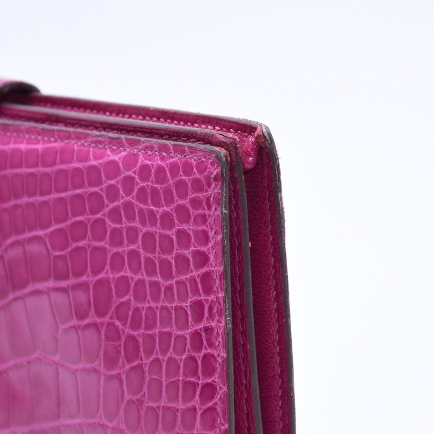 Hermes Wallet Bearn Soufflet Rose Scheherazade Purple Gold — view 7