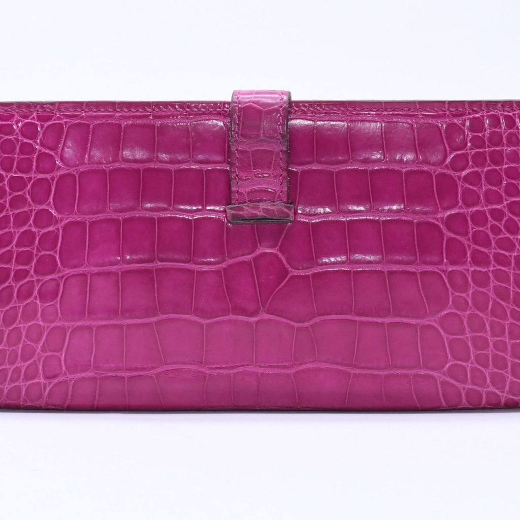 Hermes Wallet Bearn Soufflet Rose Scheherazade Purple Gold — view 3