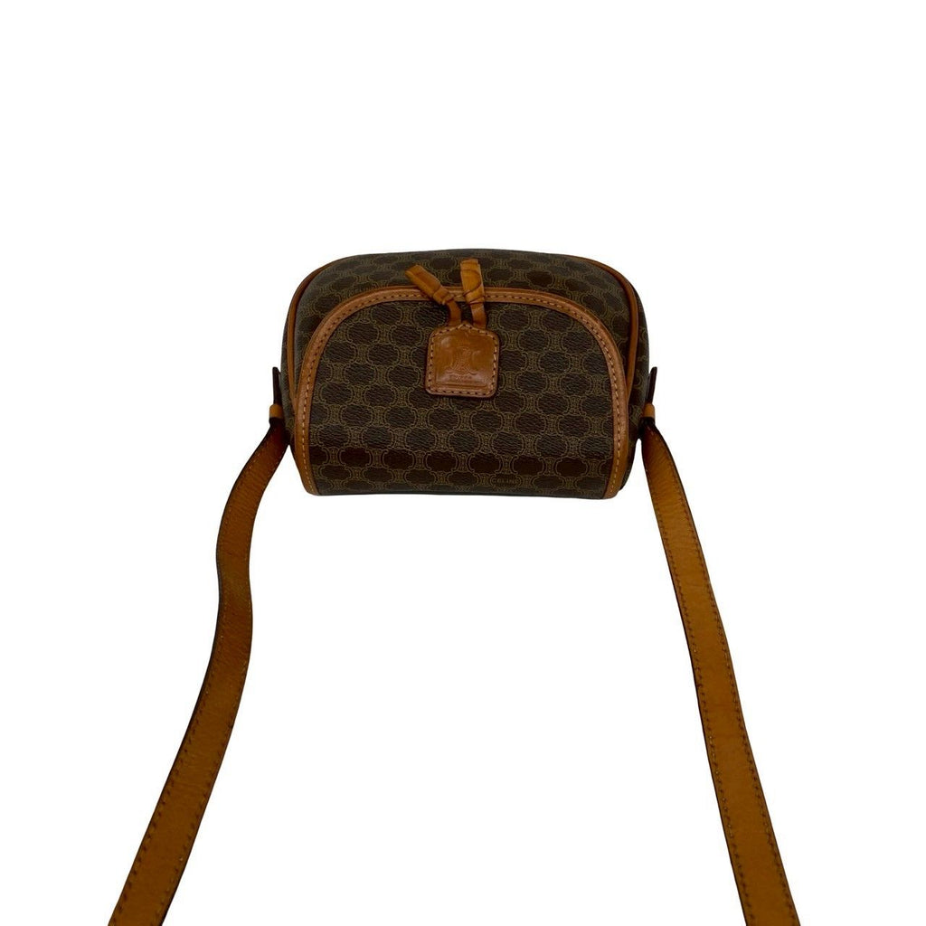 Celine Vintage Macadam Blason Triomphe Logo Leather Mini Shoulder Bag Pochette — view 4