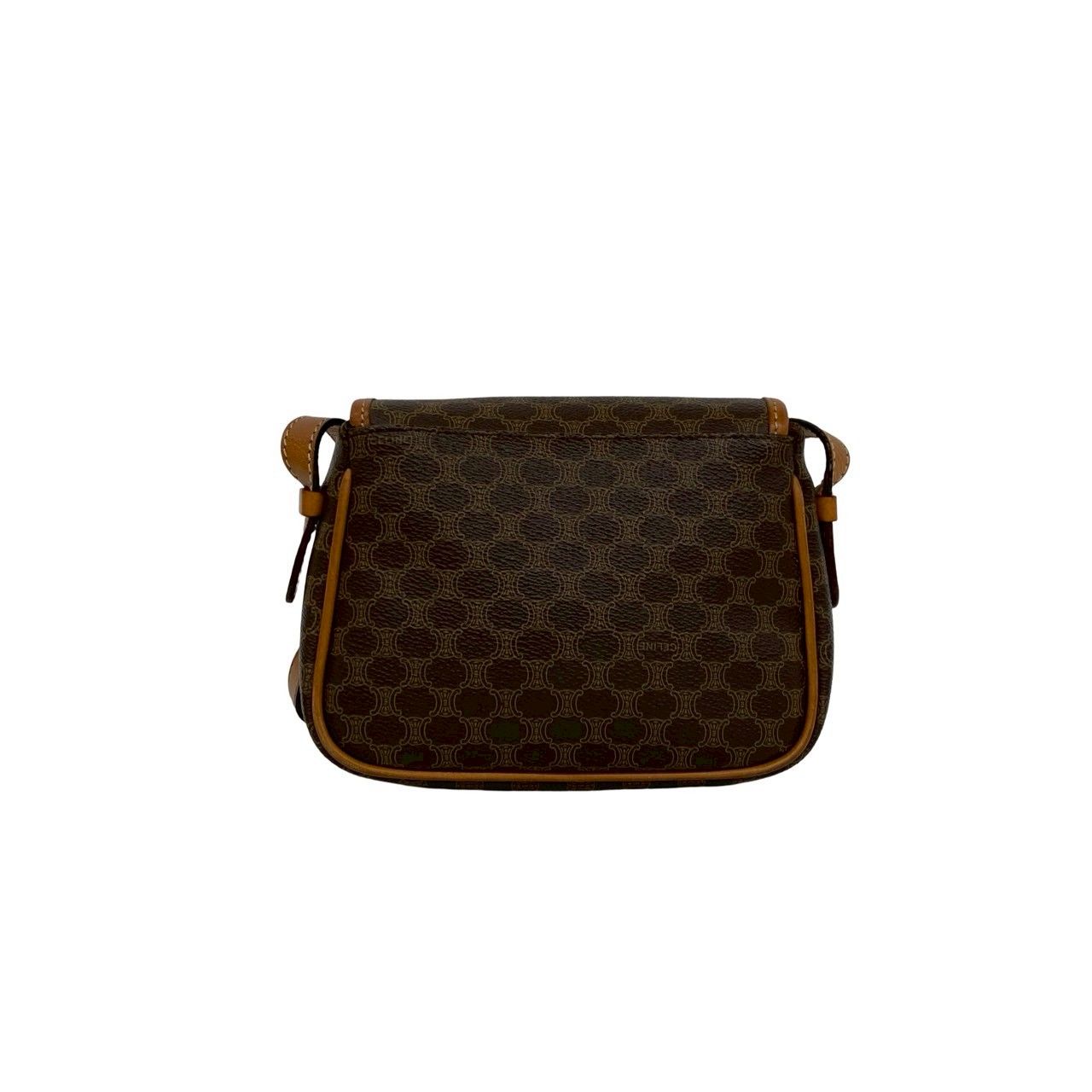Celine Vintage Macadam Blason Triomphe Logo Leather Mini Shoulder Bag Pochette — view 3