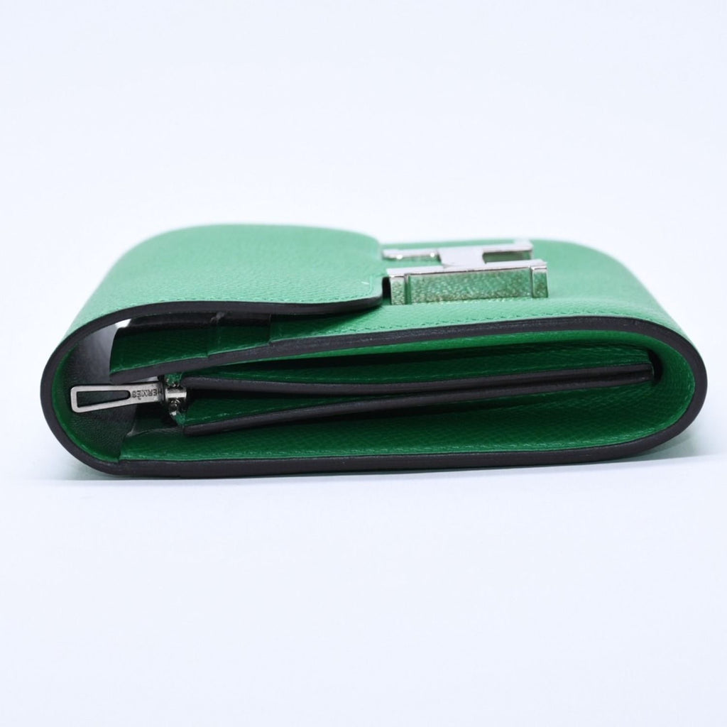 Hermes Bifold Wallet Silver Veau Epsom Green — view 6