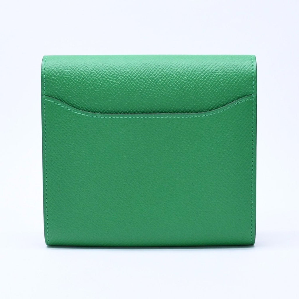 Hermes Bifold Wallet Silver Veau Epsom Green — view 2