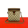 Gucci Vintage Sherry Line GG Logo Leather Mini Shoulder Bag Pochette Brown