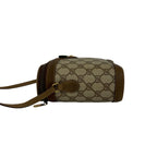 Gucci Vintage Sherry Line GG Logo Leather Mini Shoulder Bag Pochette Brown — view 5
