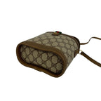 Gucci Vintage Sherry Line GG Logo Leather Mini Shoulder Bag Pochette Brown — view 8
