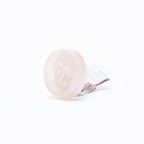 Chanel CC Logo Earrings 00 Resin Milk White Pink Aurora Metal Silver — view 2