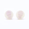 Chanel CC Logo Earrings 00 Resin Milk White Pink Aurora Metal Silver