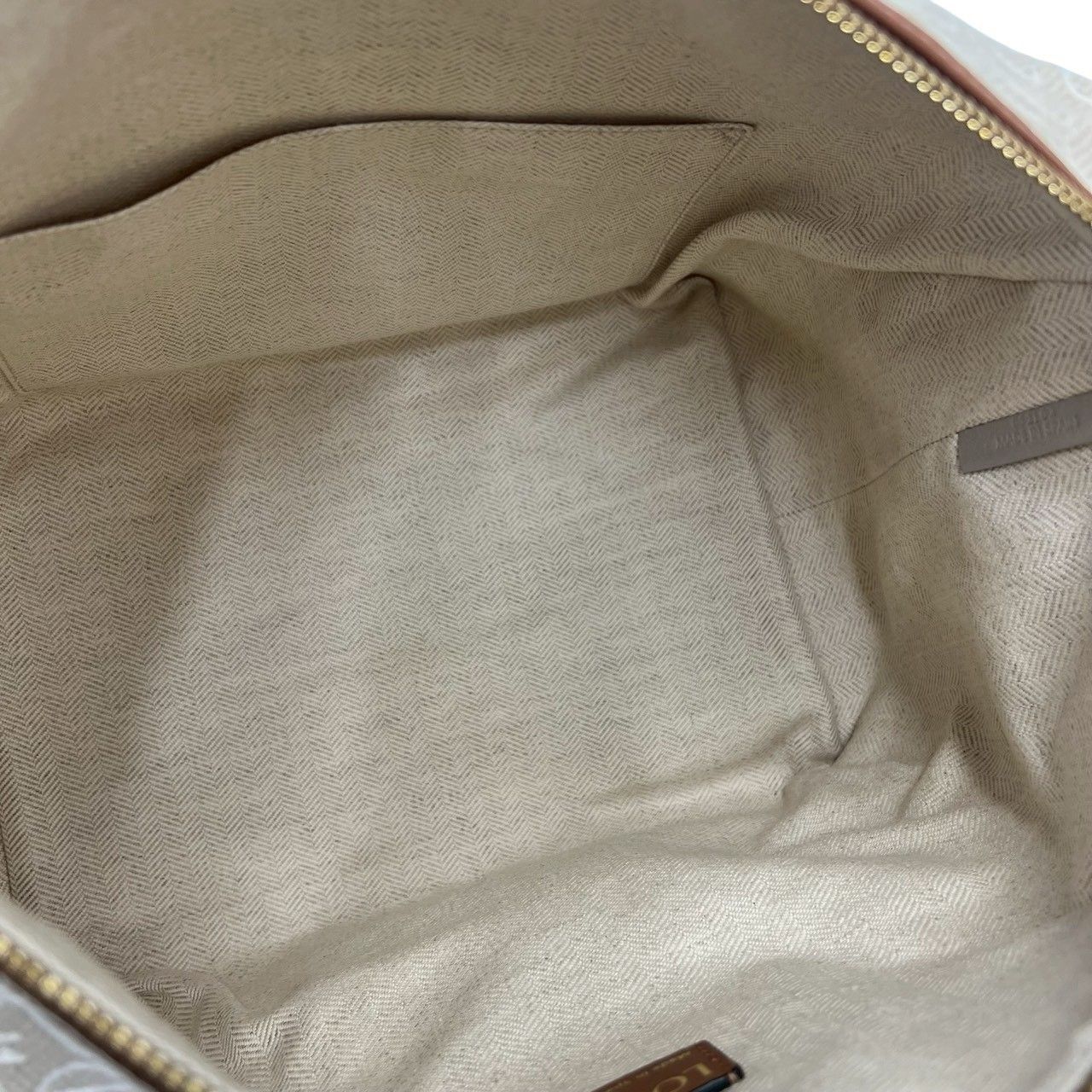 Loewe Cubby Anagram Canvas Leather Shoulder Bag Beige — view 9